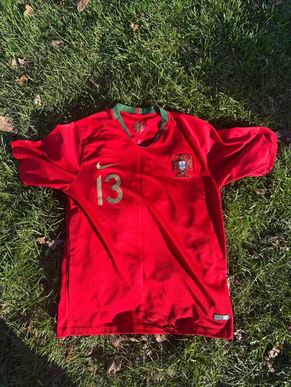 Authentic Ruben Dias Nike Portugal Home Soccer Football Jersey Red #13